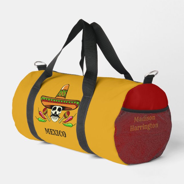 Custom Name Mexico Duffle Bag (Right Corner)