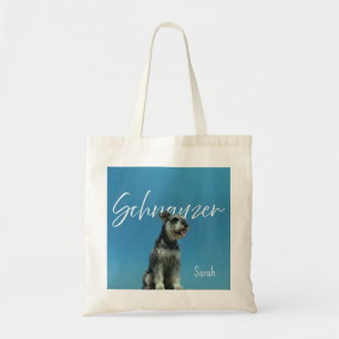Custom Name Miniature Schnauzer Dog Lover Retro Tote Bag