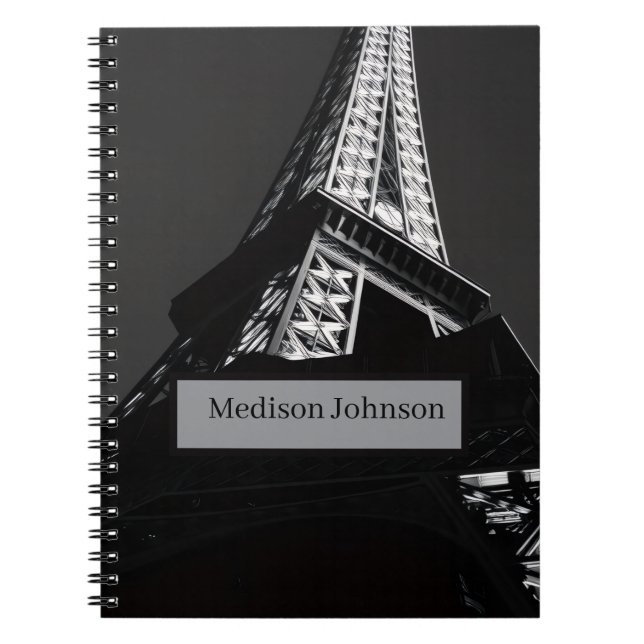 Custom Name Minimal Business Card Design Notebook (Front)