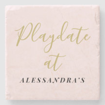 Custom Name Minimalist Funny Pastel Pink Gold Chic