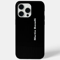 Custom Name Minimalist Modern Black White