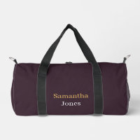 Custom name minimalist modern burgundy