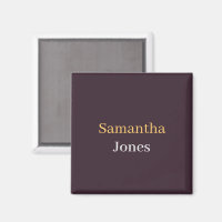Custom name minimalist modern burgundy