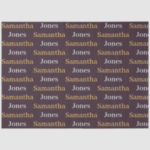 Custom name minimalist modern burgundy tissue paper