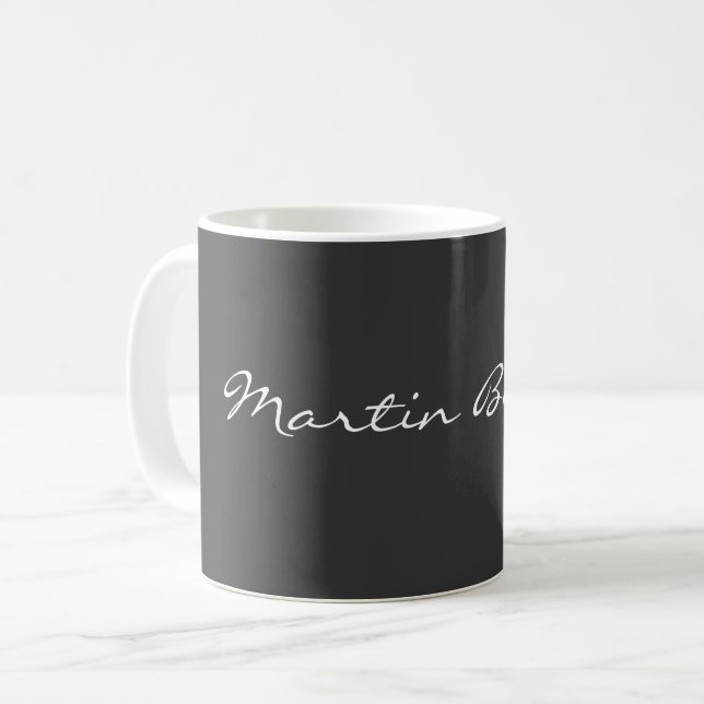 Custom Name Minimalist Modern  Coffee Mug (Front Left)