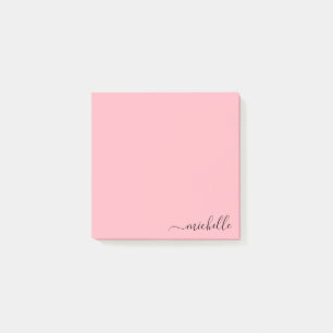 Custom Name Minimalist Personalised Pastel Colour Post-it Notes