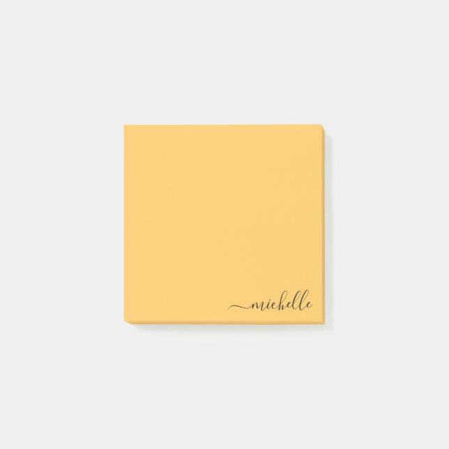 Custom Name Minimalist Personalised Pastel Colour Post-it Notes (Front)