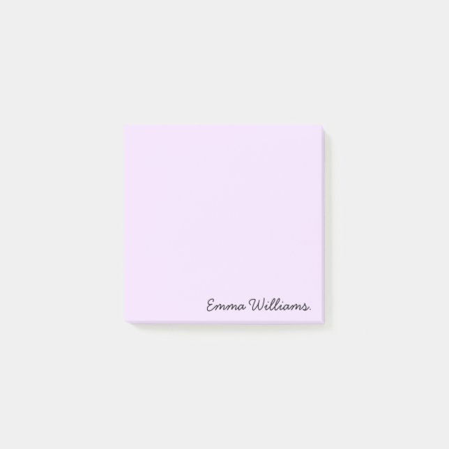 Custom Name Minimalist Personalised Pastel Colour Post-it Notes (Front)