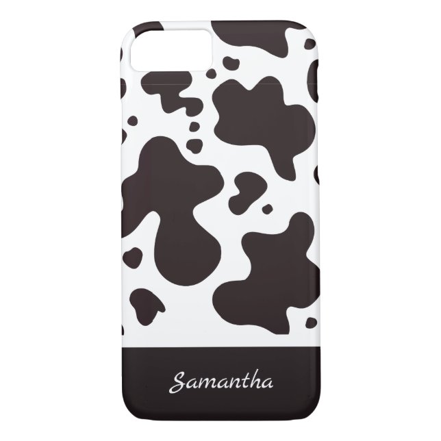 Custom Name | Modern and Cute Cow Pattern Case-Mate iPhone Case (Back)