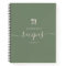 Custom Name Modern Elegant Script Recipe Notebook