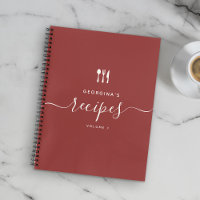 Custom Name Modern Elegant Script Recipe