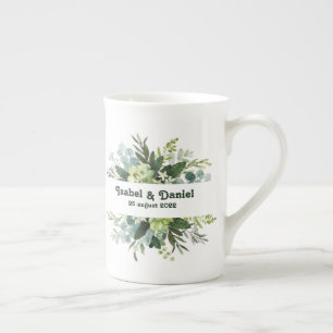 Custom Name modern floral girly Coffee Mug
