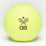 Custom Name Modern Monogram Initials Tennis Balls<br><div class="desc">Modern Custom Monogram Initials Tennis Balls personalised with a bold and sporty letter design perfect for a tennis player initials, club name, or tennis training company name, or high school initials and team name, great for tennis awards and new team members for the year. Change the background and all colours...</div>