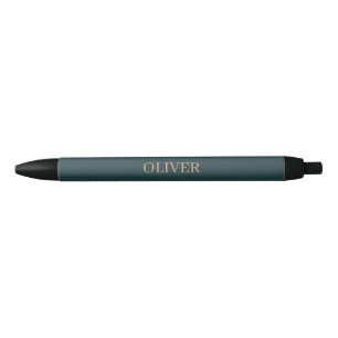 Custom name modern professional minimalist black ink pen