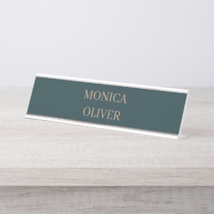 Custom name modern professional minimalist desk name plate
