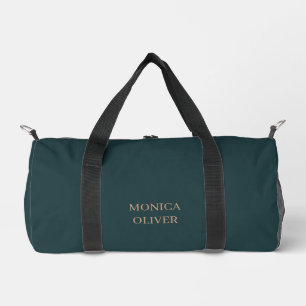 Custom name modern professional minimalist duffle bag