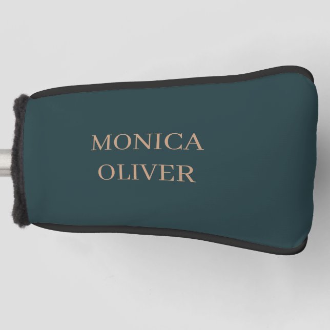 Custom name modern professional minimalist golf head cover (Front)