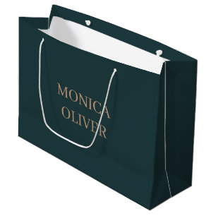 Custom name modern professional minimalist large gift bag