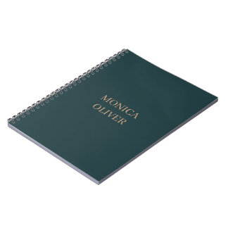 Custom name modern professional minimalist notebook
