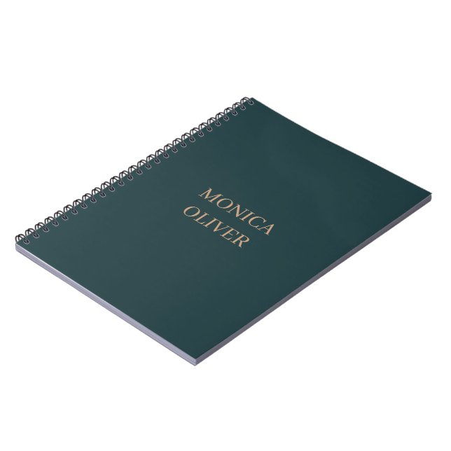 Custom name modern professional minimalist notebook (Left Side)