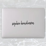 Custom Name | Modern Script Handwritten Laptop<br><div class="desc">Simple,  stylish custom name design in a script handwritten typography in a modern minimalist style. The perfect way to mark who your property belongs to!</div>