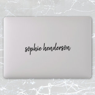 Custom Name   Modern Script Handwritten Laptop
