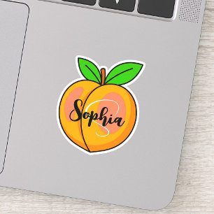 Custom Name & Monogram Aesthetic Peach Teacher