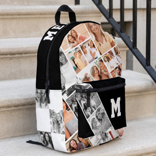 Custom Name Monogram Best Friends Photo Collage Printed Backpack