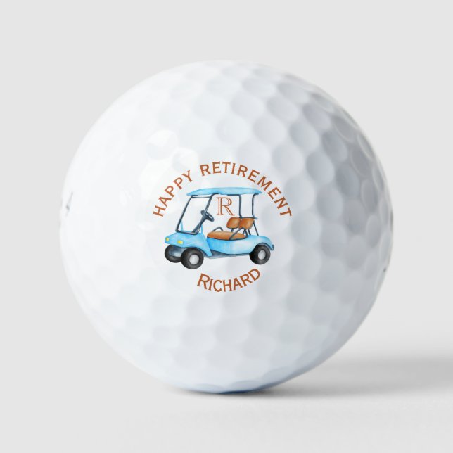 Custom Name Monogram Cart Golf Balls (Front)