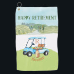 Custom Name Monogram Clubs Golf Towel<br><div class="desc">Something special for the gentleman who has retired OR change the message and it becomes a birthday / father's day / or any other type of gift. Any design questions just send an email to charmdesignstudio@rcn.com and we'll be glad to help. BTW, there are matching golf balls and head cover....</div>