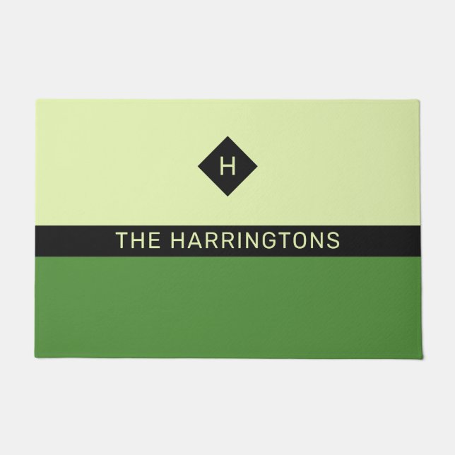 Custom name & monogram doormat (Front)