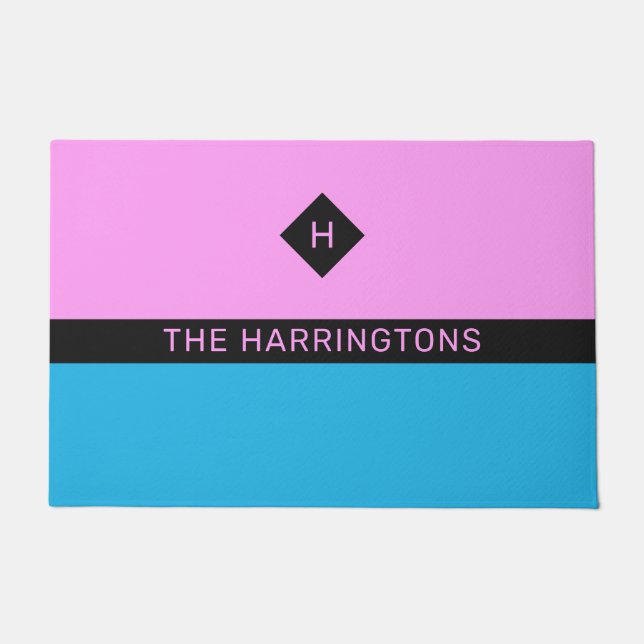 Custom name & monogram doormat (Front)