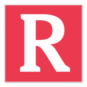 Custom Name Monogram Initials Red White Bold