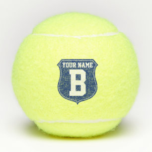 Custom name monogram logo tennis ball gift set