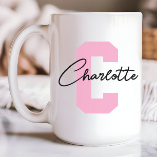 Custom Name Monogram Mug Gift for Her, Mum or Kids