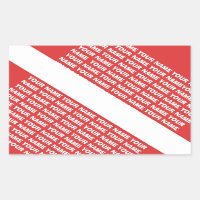 CUSTOM NAME MONOGRAM Scuba Diving SYMBOL Flag