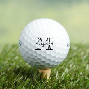 Custom Name Monogram Template Wedding Favour Golf Balls