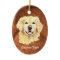 Custom Name, Monogram Text Golden Retriever Dog