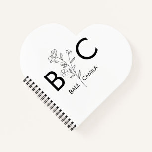 Custom name Monogrammed  Portfolio, Personalised  Notebook