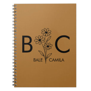 Custom name Monogrammed  Portfolio, Personalised  Notebook