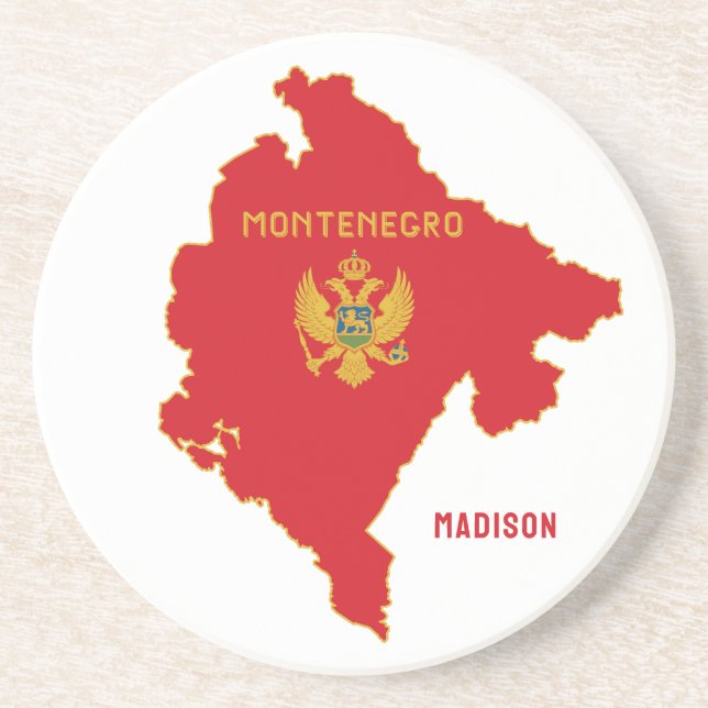 Custom Name Montenegro Coaster (Front)