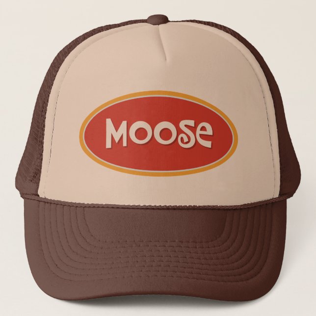 Custom name Moose Trucker Hat (Front)