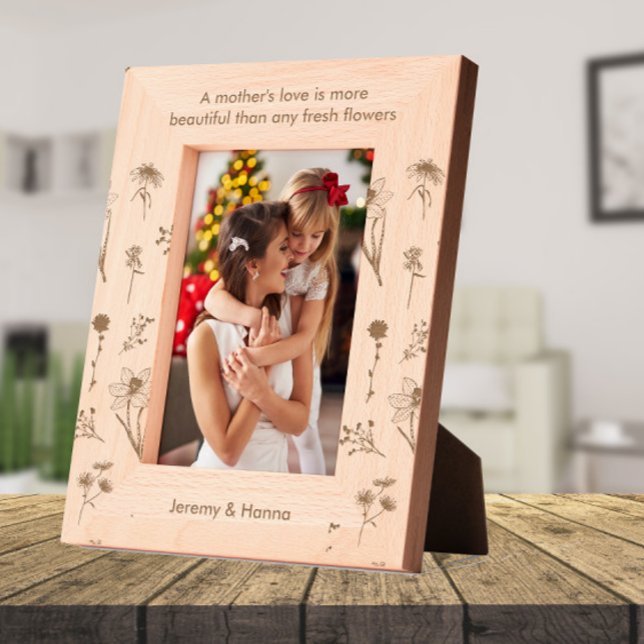 Custom Name Mother's love is more beautiful Etched Frames (Creator Uploaded)