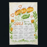 Custom Name Motivational 2023 Calendar Tea Towel<br><div class="desc">Create a unique personalised motivational 2023 calendar with an elegant floral illustration that features Follow your dreams and You are amazing sayings. Type your name using the template to personalise it to make a cute Thanksgiving day,  Christmas,  or New Year keepsake for your loved ones,  friends or yourself.</div>