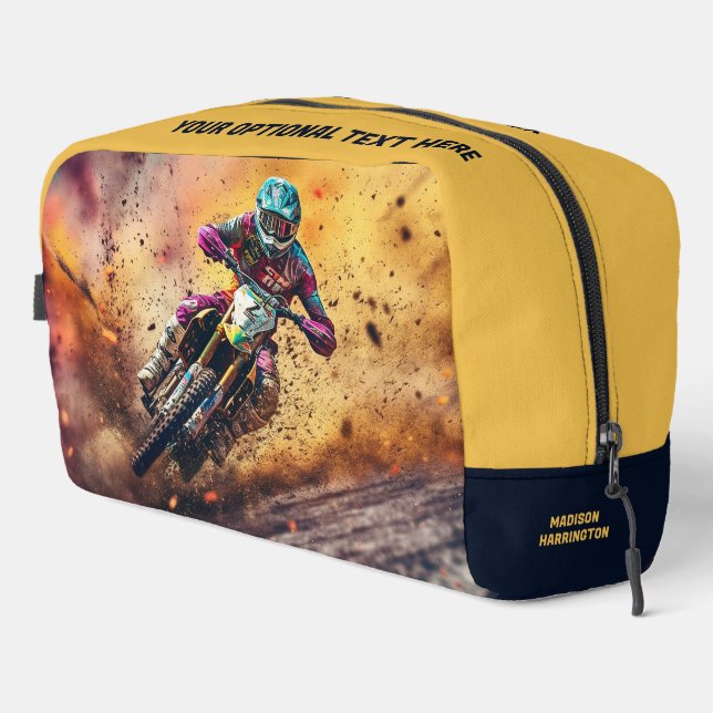 Custom Name Motocross Dopp Kit (Right Corner)