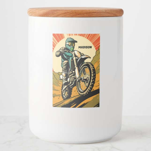 Custom Name Motocross Food Label (Front)
