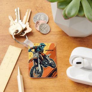 Custom Name Motocross Key Ring