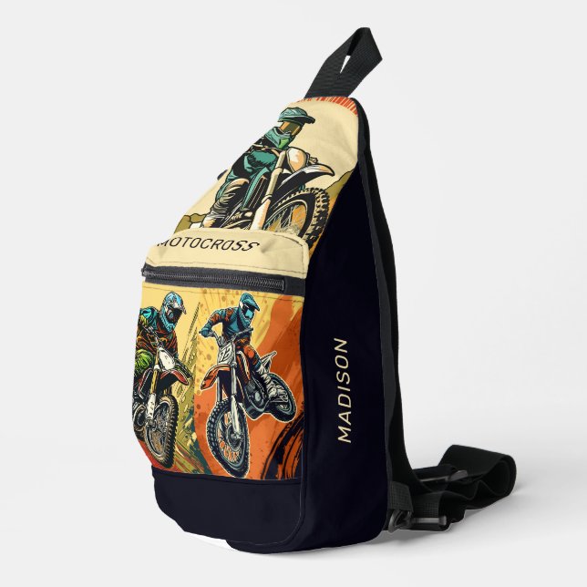 Custom Name Motocross Sling Bag (Right Corner)
