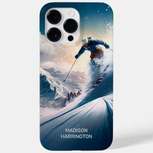 Custom Name Mountain Skier Case-Mate iPhone 14 Pro Max Case