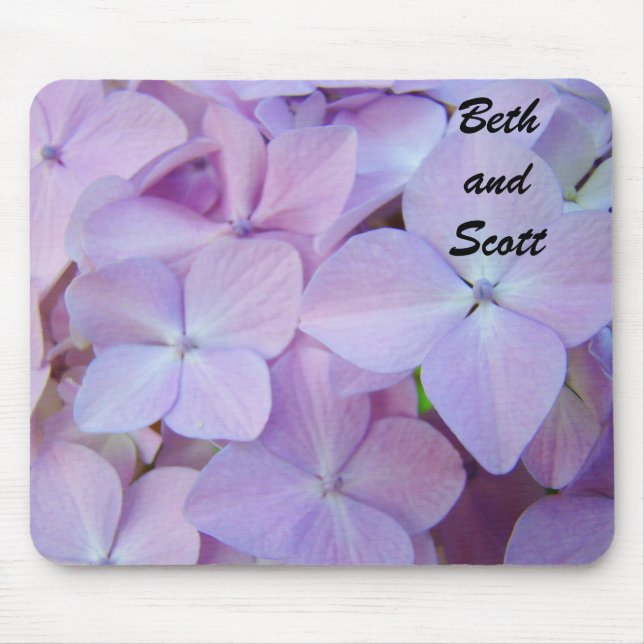 Custom Name mouspad Beth and Scott Hydrangea Mouse Pad (Front)